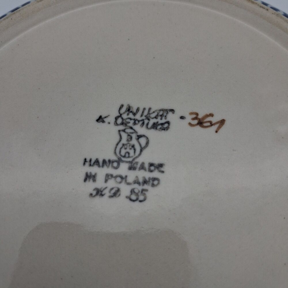 Polish Pottery 8" Baking Dish Unikat - 361 K. Deptula - Picture 8 of 8